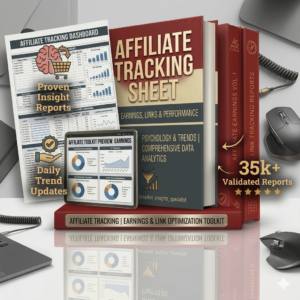 Affiliate Tracking Sheet for Earnings, Links & Performance